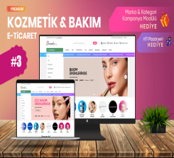 Kozmetik & Bakım E-Ticaret Konsepti #V3